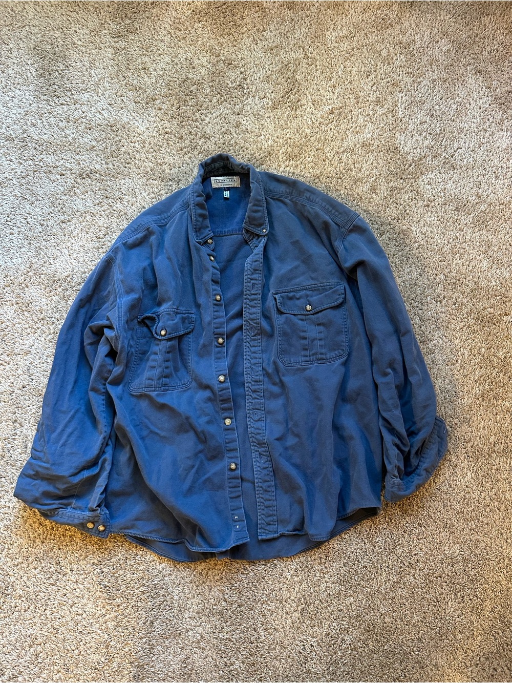 Vintage Blue Button-Up Shirt